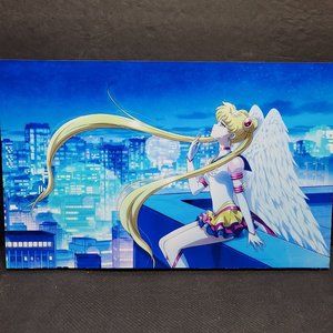 Sailor Moon Roof Anime Wall Photo Art Board Print 11.75in x 7.25in